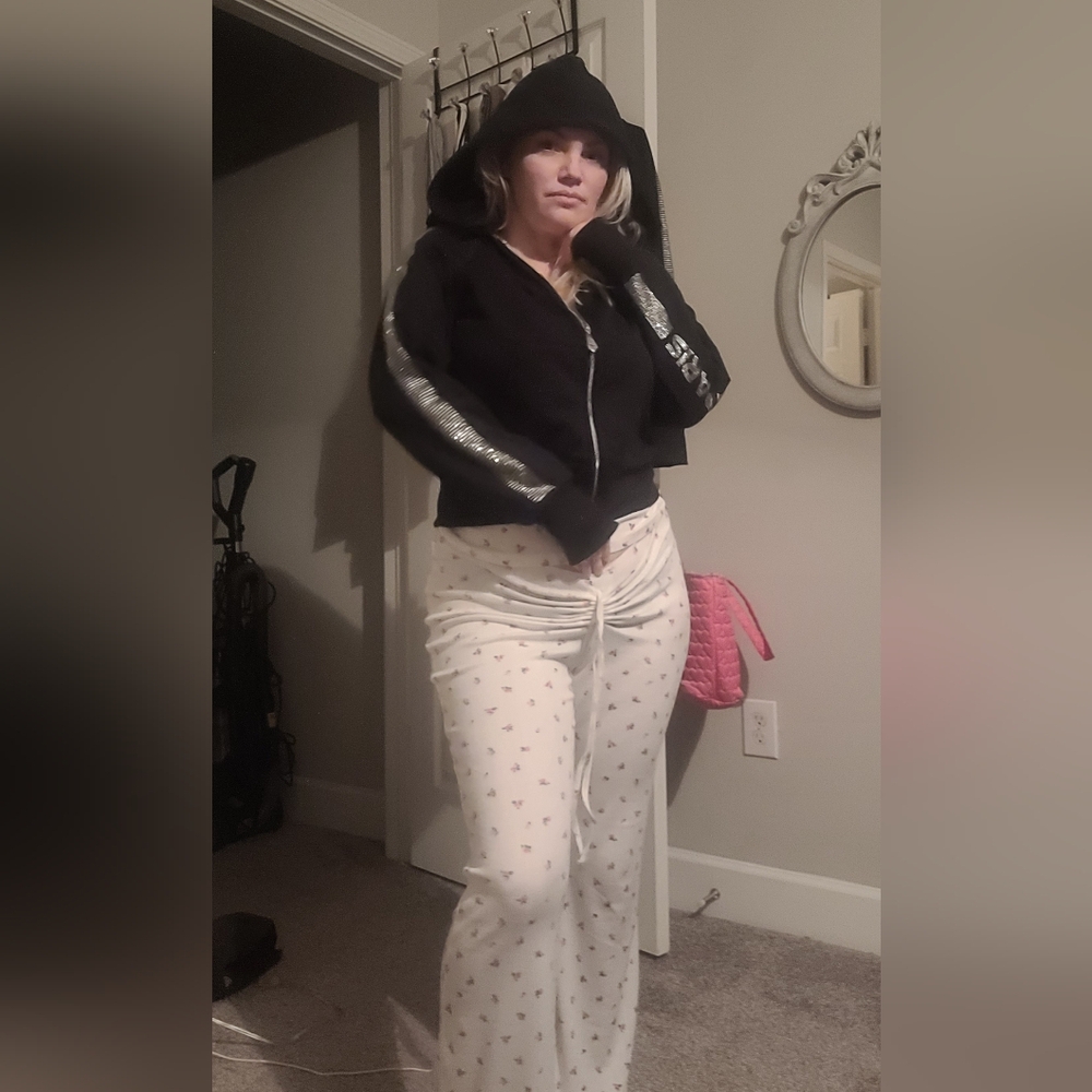 Black and Silver Rhinestone Crop Jacket